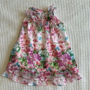 Colorful Floral Ruffle Dress